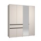 ΝΤΟΥΛΑΠΑ CORBETT 4K1F1O h211 CASHMERE/ΜΑΥΡΟ ΜΑΤ ΧΡΩΜΑ 183x55x211εκ