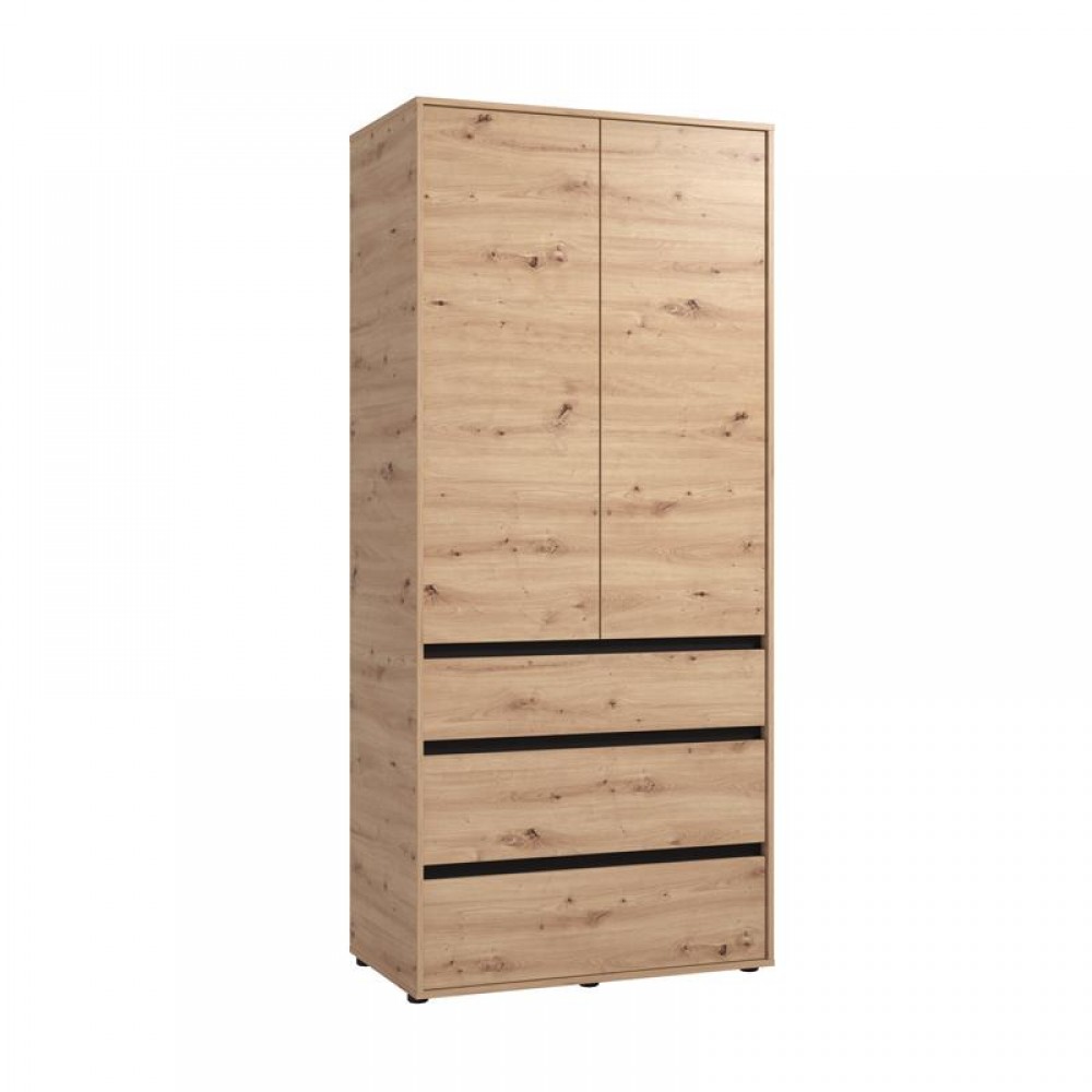 ΝΤΟΥΛΑΠΑ CORBETT 2K3F h211 ARTISAN OAK/ΜΑΥΡΟ ΜΑΤ ΧΡΩΜΑ 93x55x211εκ