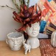 ΚΕΡΑΜΙΚΟ ΚΑΣΠΟ Fylliana FL056 ΣΕ ΣΧΗΜΑ ΚΕΦΑΛΙΟΥ ΜΕ FLORAL ΣΤΕΦΑΝΙ ΚΡΕΜ-ΧΡΥΣΟ ΧΡΩΜΑ 20x18x16εκ