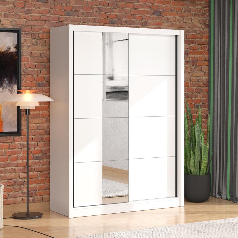 ΝΤΟΥΛΑΠΑ ΜΕ ΚΑΘΡΕΦΤΗ ALBI 150 OG ΛΕΥΚΟ ΧΡΩΜΑ 155x60x216εκ