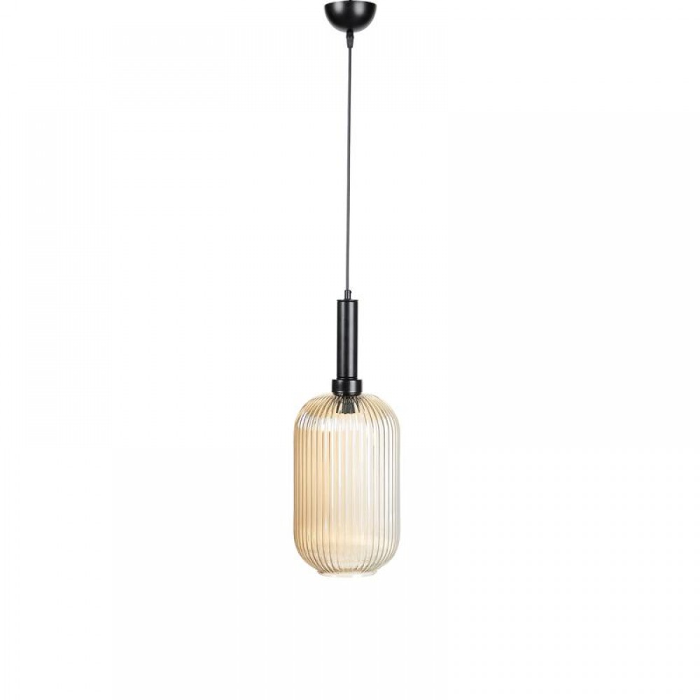 ΜΟΝΟΦΩΤΟ ΚΡΕΜΑΣΤΟ ΦΩΤΙΣΤΙΚΟ ΟΡΟΦΗΣ Fylliana AMBER ΓΥΑΛΙ ΧΡΩΜΑ Ε27 20x32εκ