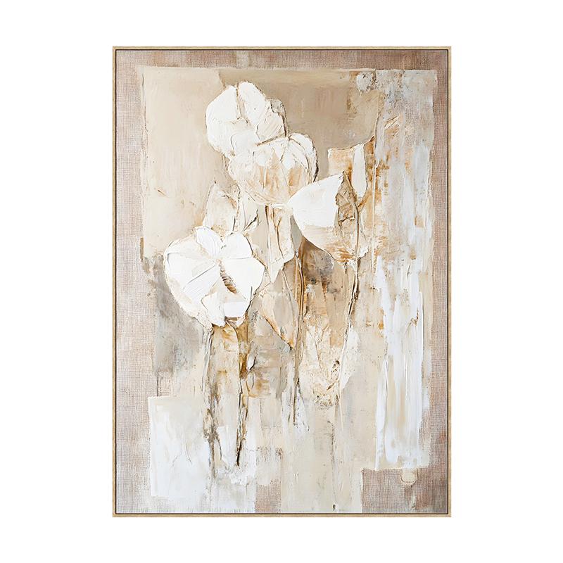 ΠΙΝΑΚΑΣ ΣΕ ΚΑΜΒΑ Fylliana FL50243 ΜΠΕΖ-ΧΡΥΣΟ ΧΡΩΜΑ 80x4x120εκ