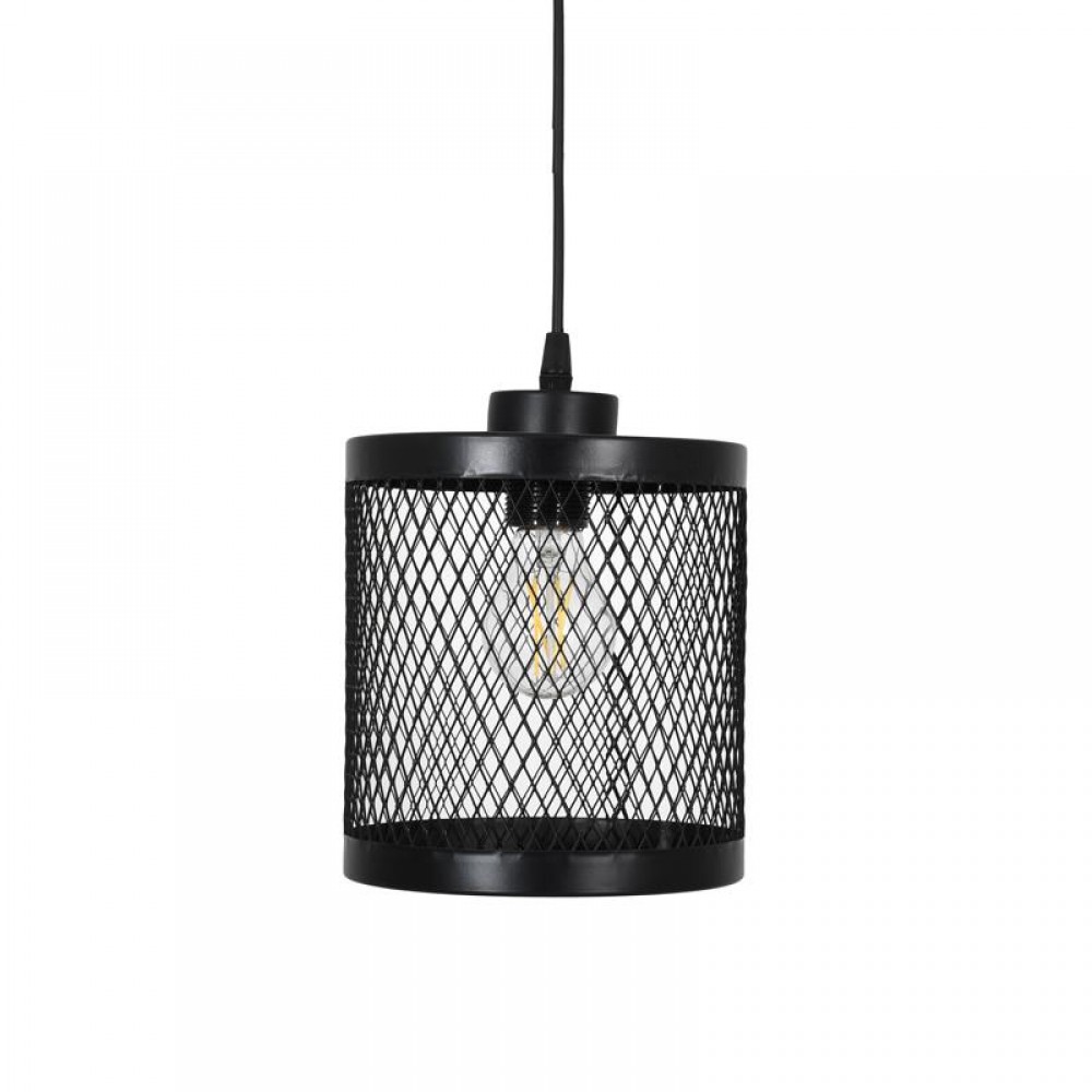 ΜΟΝΟΦΩΤΟ ΜΕΤΑΛΛΙΚΟ ΦΩΤΙΣΤΙΚΟ ΟΡΟΦΗΣ Fylliana ΜΕ ΚΑΠΕΛΟ ΠΛΕΓΜΑ ΜΑΥΡΟ ΧΡΩΜΑ 18x20εκ Ε27