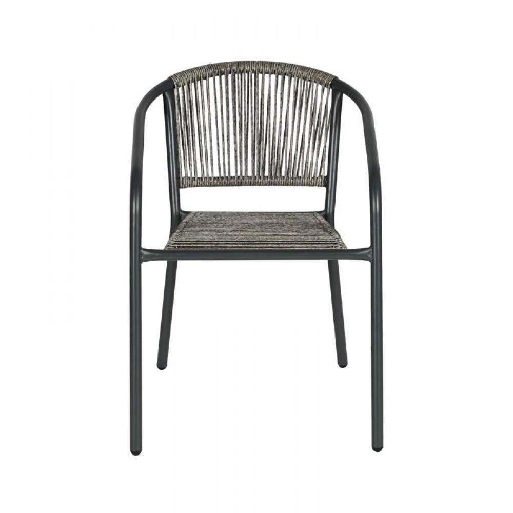 ΠΟΛΥΘΡΟΝΑ ΚΗΠΟΥ Fyllianna FL11465 ΑΠΟ ΣΥΝΘΕΤΙΚΟ RATTAN MΕ ΜΕΤΑΛΛΙΚΟ ΣΚΕΛΕΤΟ ΓΚΡΙ ΧΡΩΜΑ 54x63x74εκ