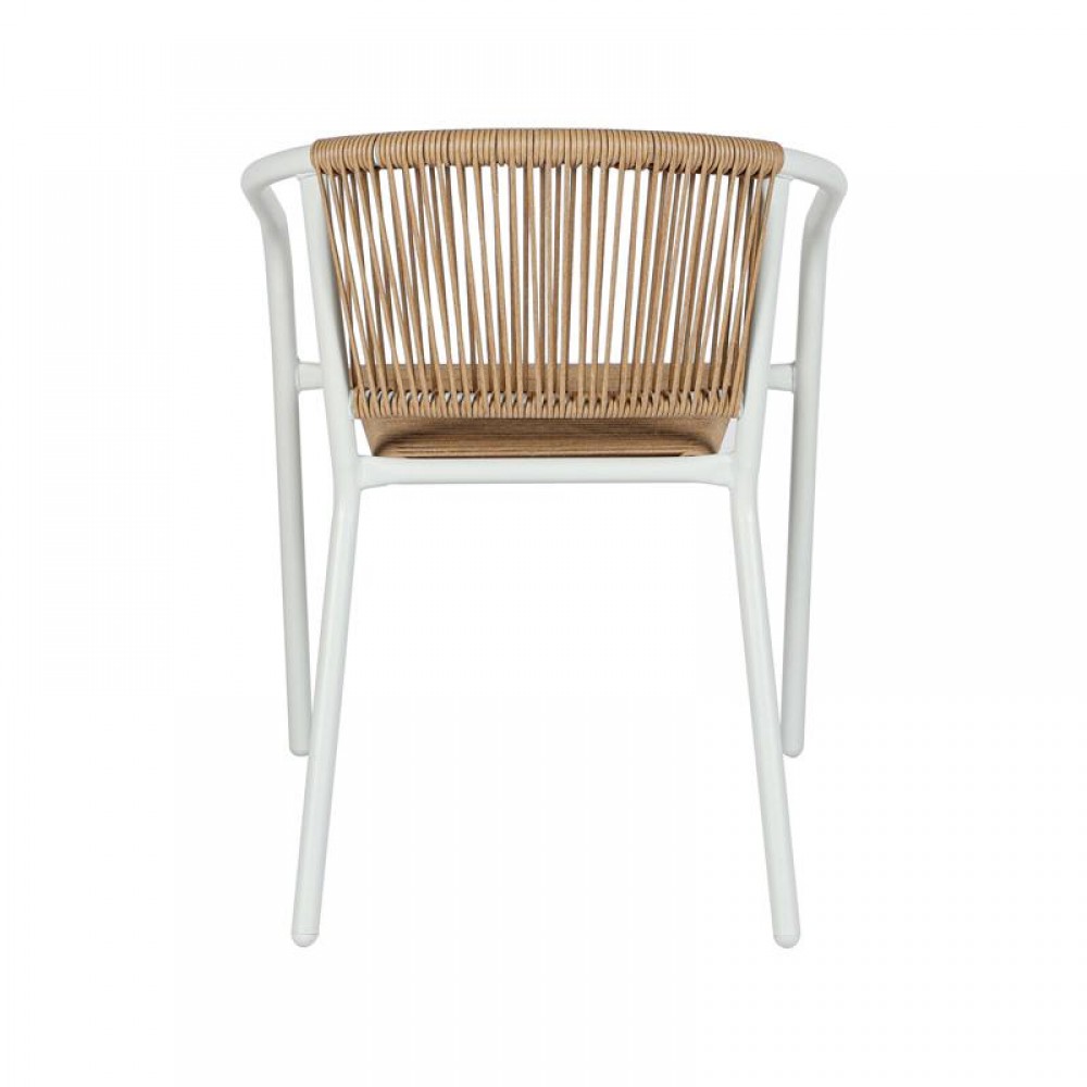 ΠΟΛΥΘΡΟΝΑ ΚΗΠΟΥ Fyllianna FL11465 ΑΠΟ ΣΥΝΘΕΤΙΚΟ RATTAN MΕ ΜΕΤΑΛΛΙΚΟ ΣΚΕΛΕΤΟ ΛΕΥΚΟ ΧΡΩΜΑ 54x63x74εκ
