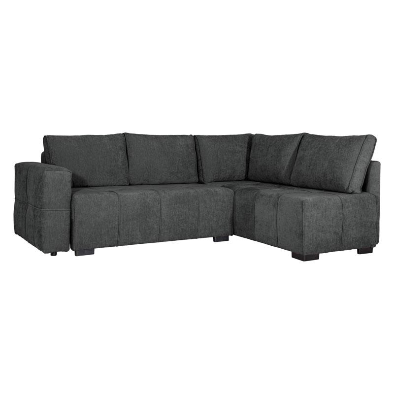 ΚΑΝΑΠΕΣ ΓΩΝΙΑ Fylliana Space ΓΚΡΙ ΧΡΩΜΑ 245x175x88εκ