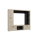 ΚΕΝΤΡΟ ΨΥΧΑΓΩΓΙΑΣ-ΣΥΝΘΕΣΗ LORCA GREY OAK / ΜΑΥΡΟ 195x35x171εκ