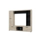 ΚΕΝΤΡΟ ΨΥΧΑΓΩΓΙΑΣ-ΣΥΝΘΕΣΗ LORCA GREY OAK / ΜΑΥΡΟ 195x35x171εκ