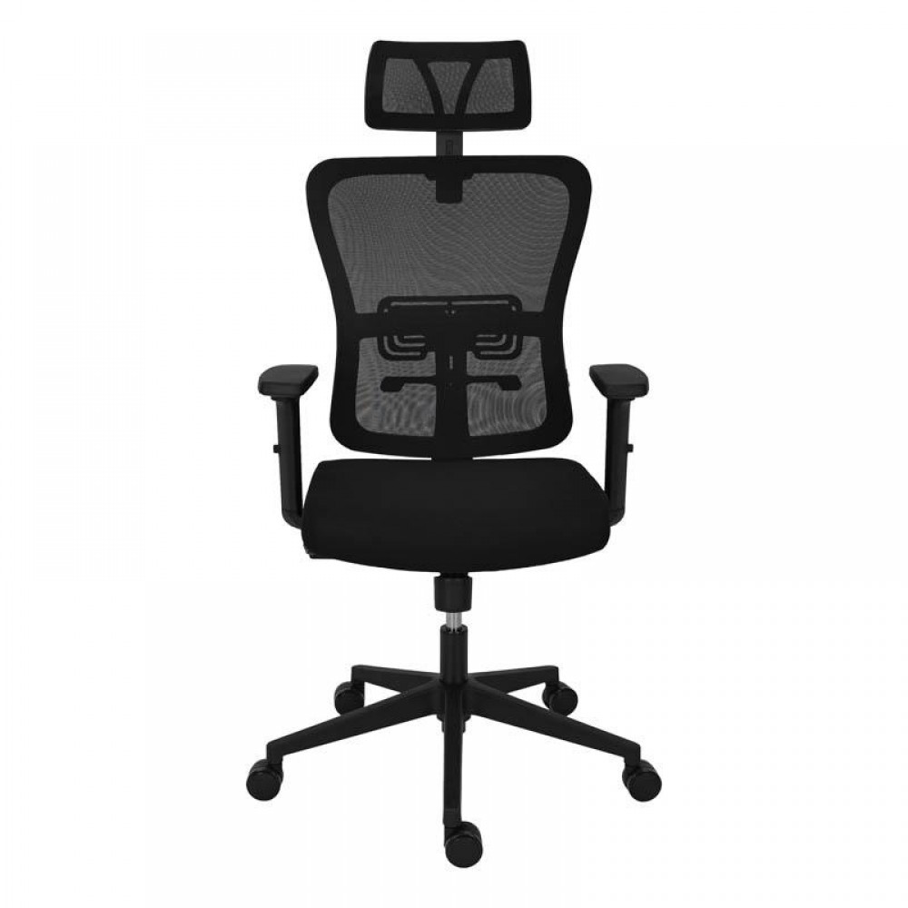 ΚΑΡΕΚΛΑ ΓΡΑΦΕΙΟΥ Fylliana FL9088 ΜΑΥΡΗ ΠΛΑΤΗ-ΜΑΥΡΟ ΚΑΘΙΣΜΑ 60x60x119-129εκ