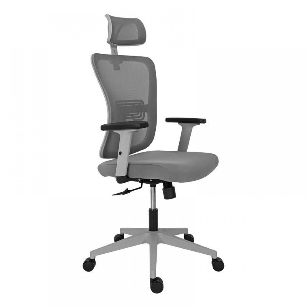 ΚΑΡΕΚΛΑ ΓΡΑΦΕΙΟΥ Fylliana FL9088 ΓΚΡΙ ΠΛΑΤΗ-ΓΚΡΙ ΚΑΘΙΣΜΑ 60x60x119-129εκ