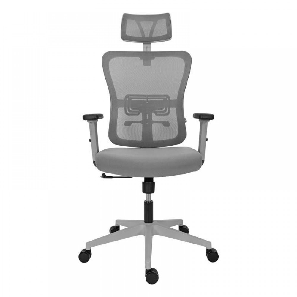 ΚΑΡΕΚΛΑ ΓΡΑΦΕΙΟΥ Fylliana FL9088 ΓΚΡΙ ΠΛΑΤΗ-ΓΚΡΙ ΚΑΘΙΣΜΑ 60x60x119-129εκ