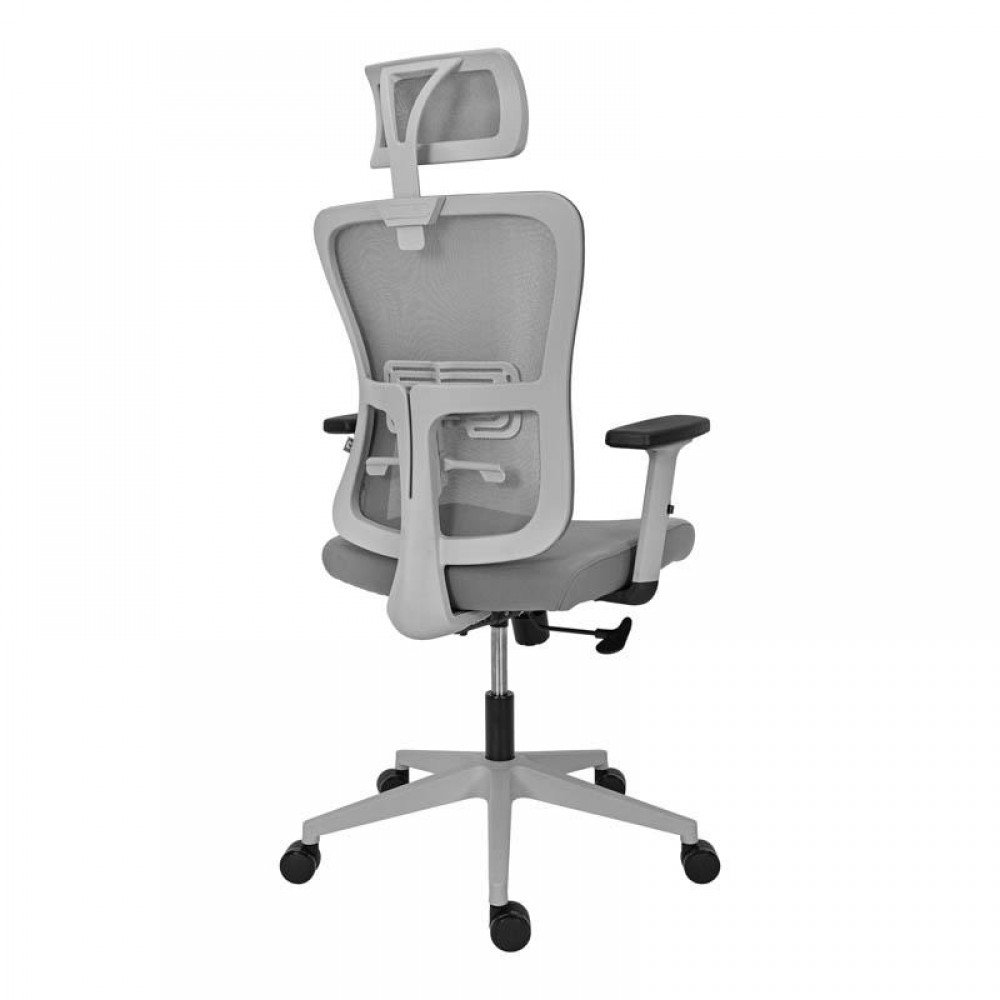 ΚΑΡΕΚΛΑ ΓΡΑΦΕΙΟΥ Fylliana FL9088 ΓΚΡΙ ΠΛΑΤΗ-ΓΚΡΙ ΚΑΘΙΣΜΑ 60x60x119-129εκ