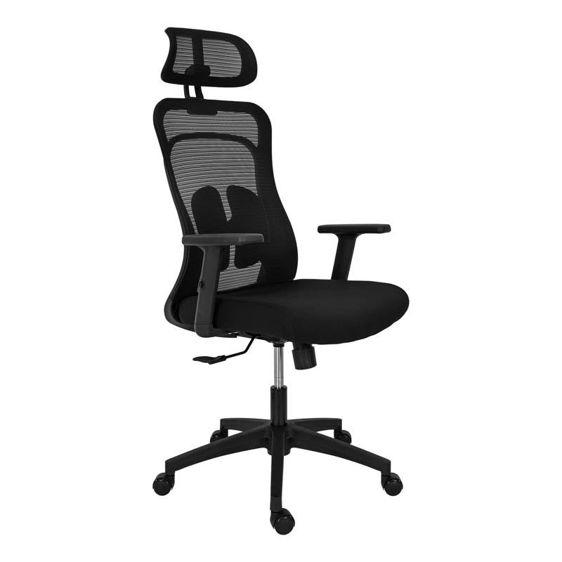 ΚΑΡΕΚΛΑ ΓΡΑΦΕΙΟΥ Fylliana FL408 ΜΑΥΡΟ ΥΦΑΣΜΑ ΜΑΥΡΟ ΣΚΕΛΕΤΟ 64x64x120-130εκ