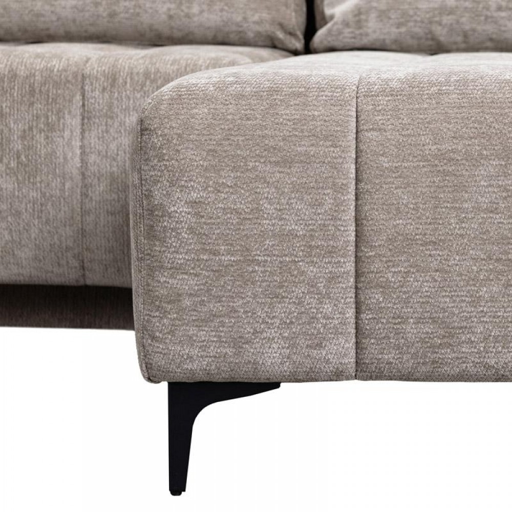 ΓΩΝΙΑΚΟΣ ΚΑΝΑΠΕΣ ΚΡΕΒΑΤΙ BOGOTA ΔΕΞΙΑ ΓΩΝΙΑ ΜΠΕΖ ΧΡΩΜΑ 245x184x80εκ