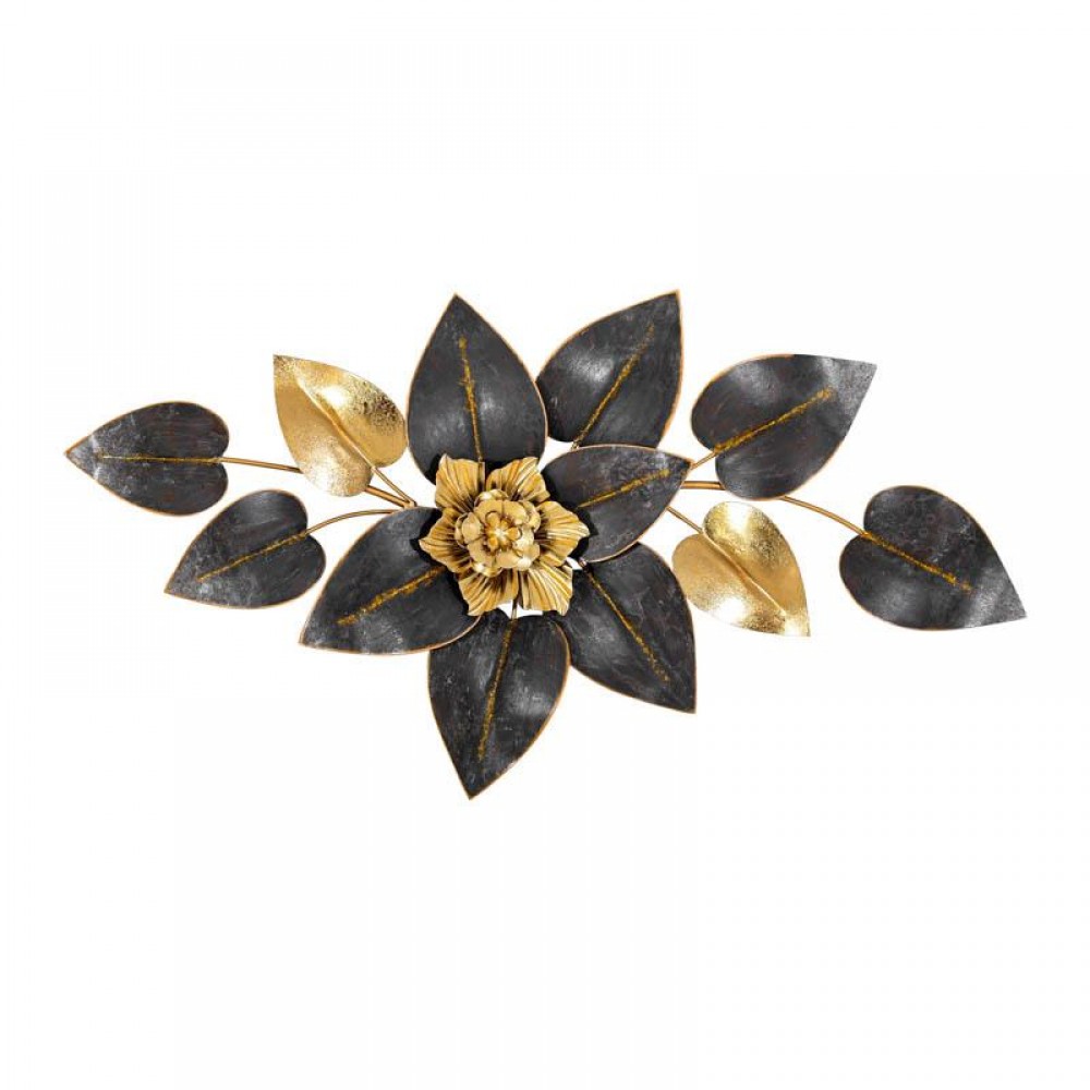 ΜΕΤΑΛΛΙΚΟ ΔΙΑΚΟΣΜΗΤΙΚΟ ΤΟΙΧΟΥ Fylliana FL1113 ΜΑΥΡΟ-ΧΡΥΣΟ ΧΡΩΜΑ 88x6x49εκ