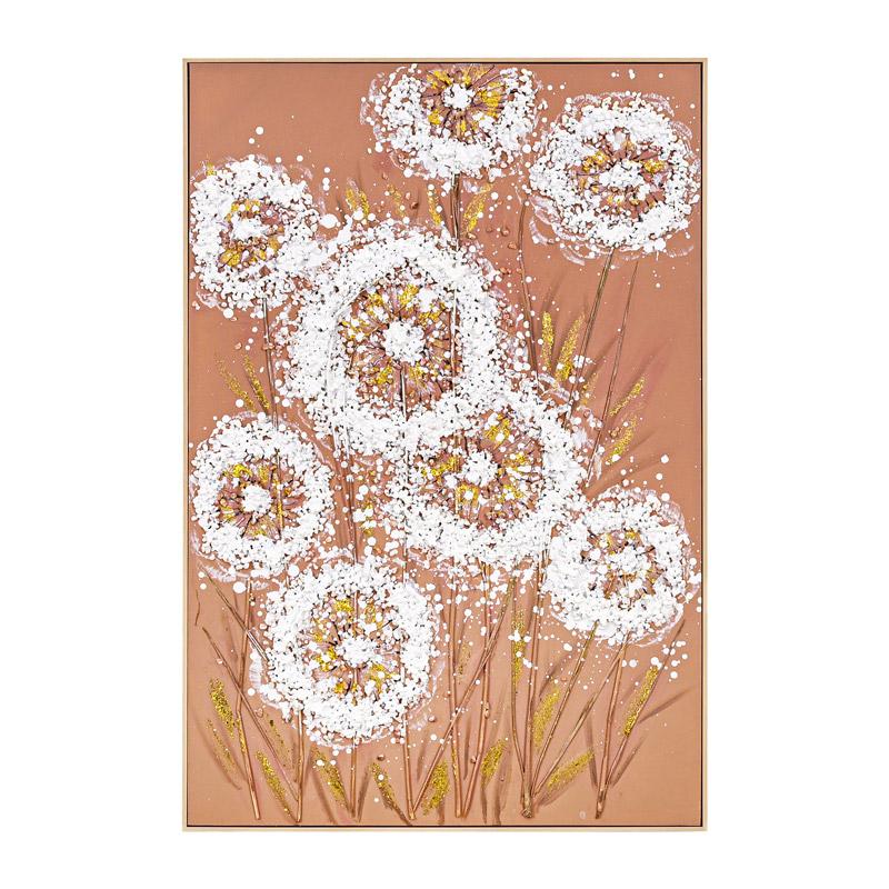 ΠΙΝΑΚΑΣ ΣΕ ΚΑΜΒΑ Fylliana FL25079 ΛΕΥΚΟ-ΧΡΥΣΟ-ΠΟΡΤΟΚΑΛΙ 82x122εκ