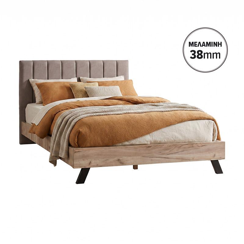 ΔΙΠΛΟ ΚΡΕΒΑΤΙ Fylliana Oslo ΜΠΕΖ ΧΡΩΜΑ 173x214x118εκ (160x200)