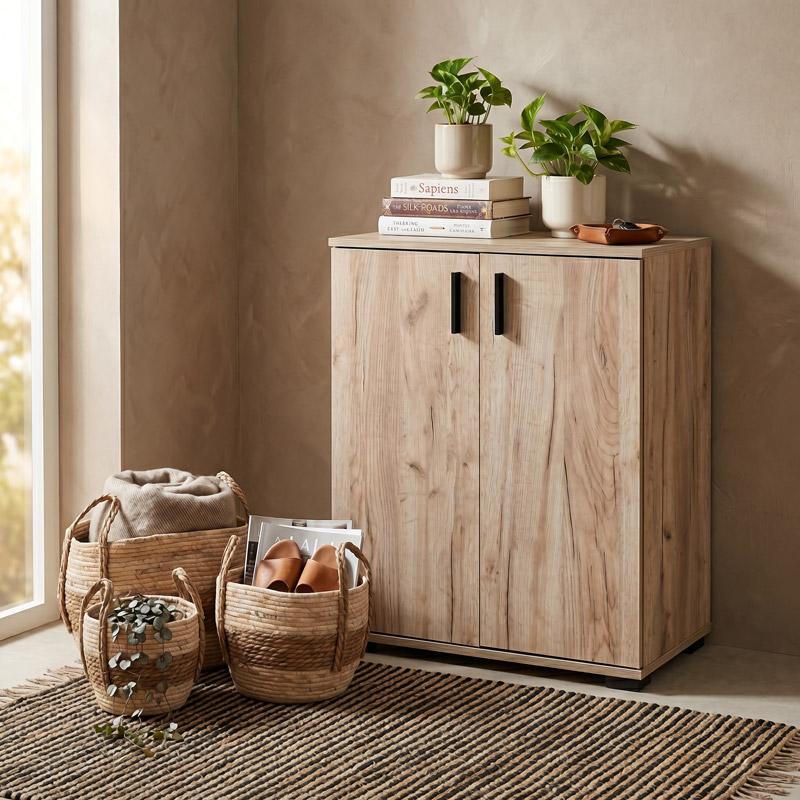 ΠΑΠΟΥΤΣΟΘΗΚΗ Fylliana Shoerack GREY OAK ΧΡΩΜΑ 69x34x85εκ