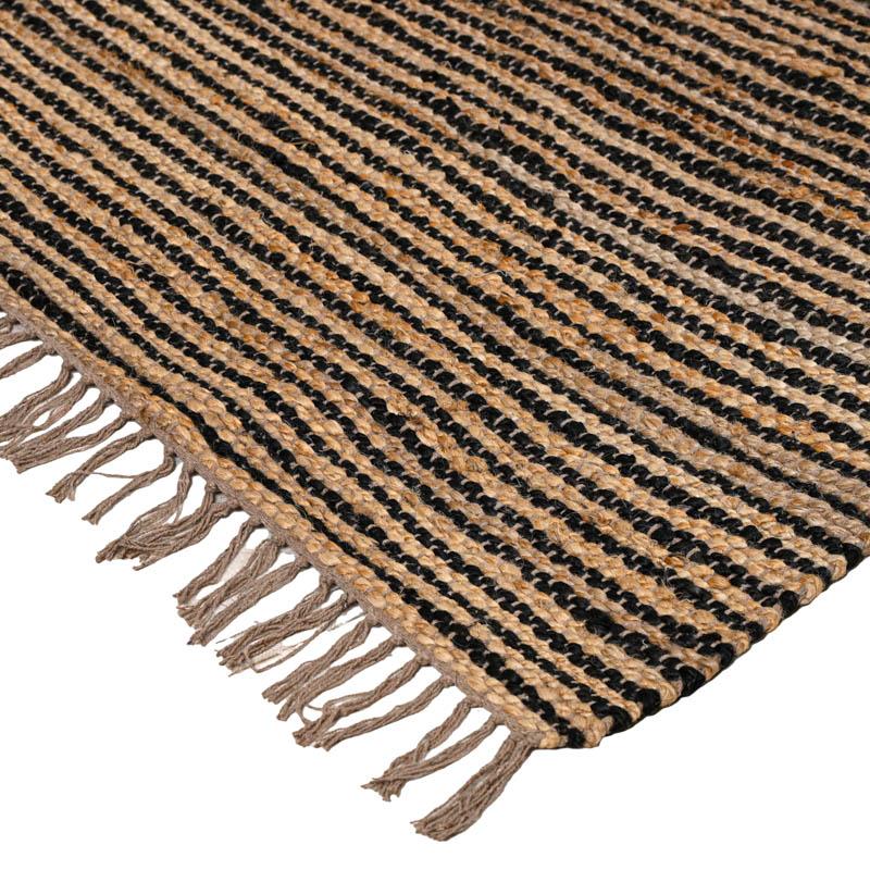 ΧΑΛΙ Fylliana Jute ΜΑΥΡΟ-ΚΑΦΕ ΧΡΩΜΑ 160x230εκ