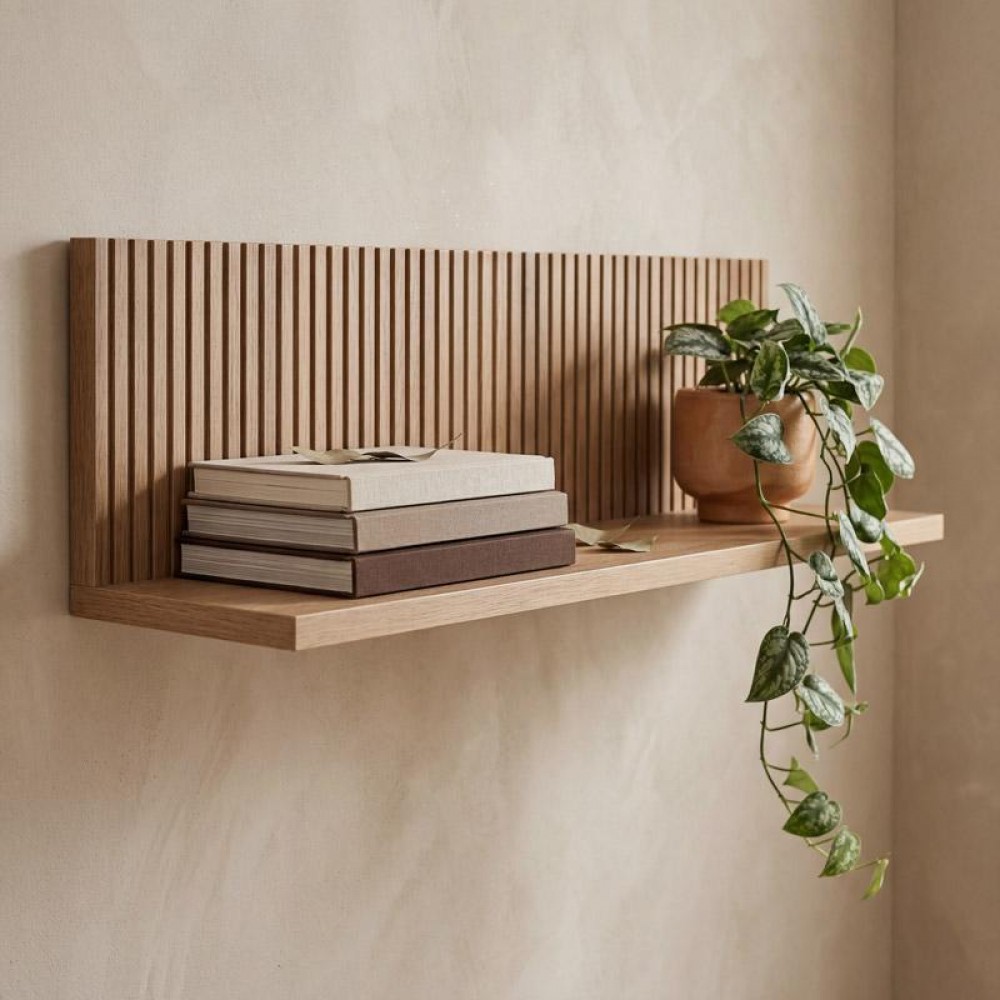 ΡΑΦΙ ΤΟΙΧΟΥ Fylliana Alicante NATURAL CANELLA OAK ΧΡΩΜΑ 100x20x20εκ