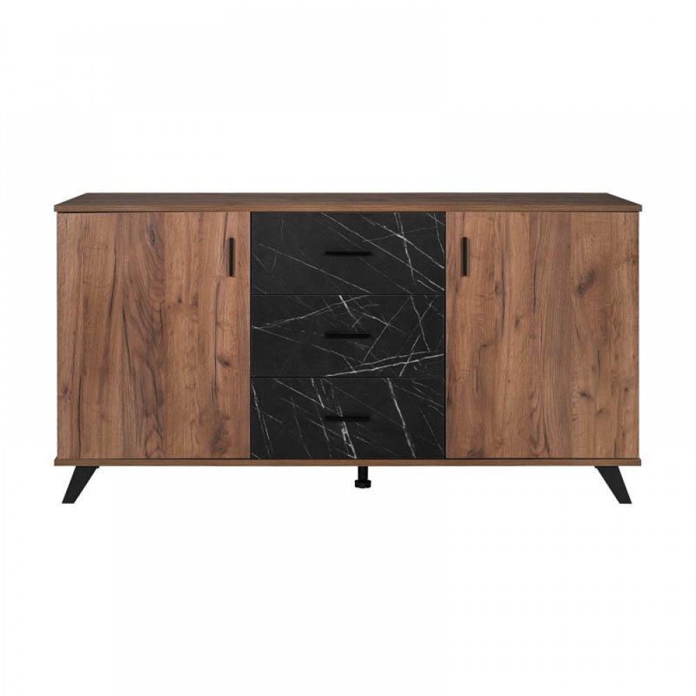 ΜΠΟΥΦΕΣ Fylliana Miami TOBACCO ΜΕ BLACK MARBLE ΧΡΩΜΑ 160x40x84εκ