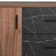 ΚΟΜΟΤΑ Fylliana Miami TOBACCO ΜΕ BLACK MARBLE ΧΡΩΜΑ 106x40x84εκ