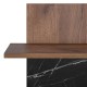 ΡΑΦΙ ΤΟΙΧΟΥ 2 ΘΕΣΕΩΝ Fylliana Miami TOBACCO ΜΕ BLACK MARBLE ΧΡΩΜΑ 80x26x100εκ