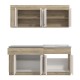 ΚΟΥΖΙΝΑ LEONA 180 GREY OAK/WHITE OAK 180x60/30x200εκ