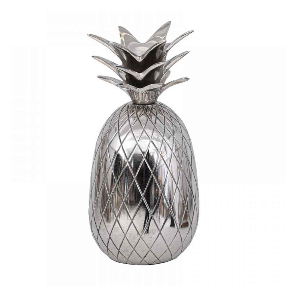 ΜΕΤΑΛΛΙΚΟ ΔΙΑΚΟΣΜΗΤΙΚΟ Fylliana Pineapple ΝΙΚΕΛ ΧΡΩΜΑ 10x10x21εκ
