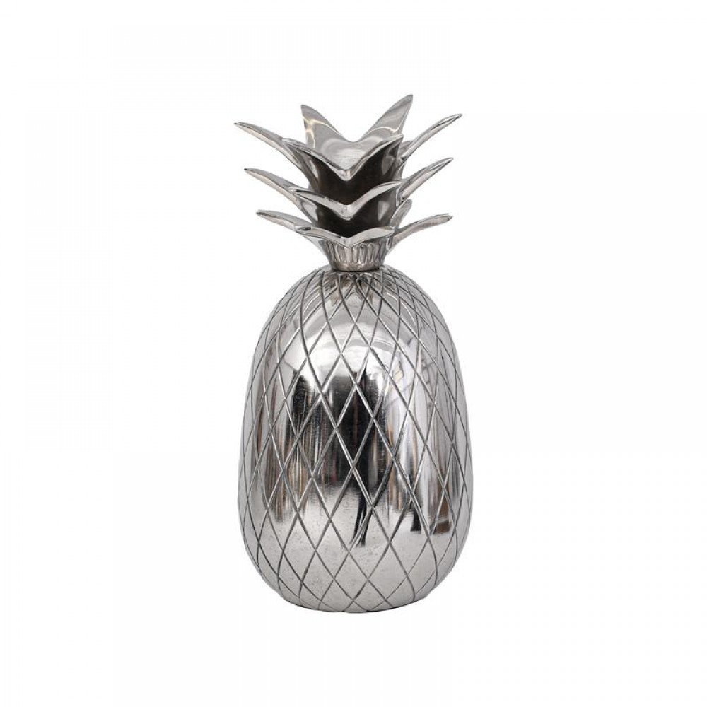 ΜΕΤΑΛΛΙΚΟ ΔΙΑΚΟΣΜΗΤΙΚΟ Fylliana Pineapple ΝΙΚΕΛ ΧΡΩΜΑ 9x9x17εκ