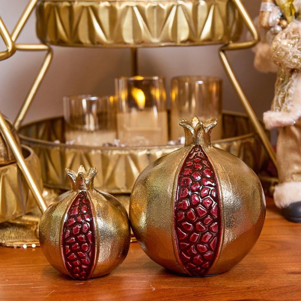 ΜΕΤΑΛΛΙΚΟ ΔΙΑΚΟΣΜΗΤΙΚΟ ΡΟΔΙ Fylliana Pomegranate ΧΡΥΣΟ-ΚΟΚΚΙΝΟ ΧΡΩΜΑ 10x11εκ
