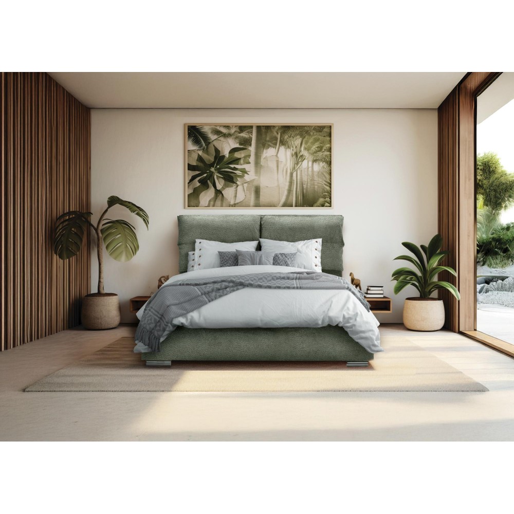 ΔΙΠΛΟ ΚΡΕΒΑΤΙ Fylliana Andros ΛΑΔΙ ΧΡΩΜΑ 175x214x115εκ (160x200)