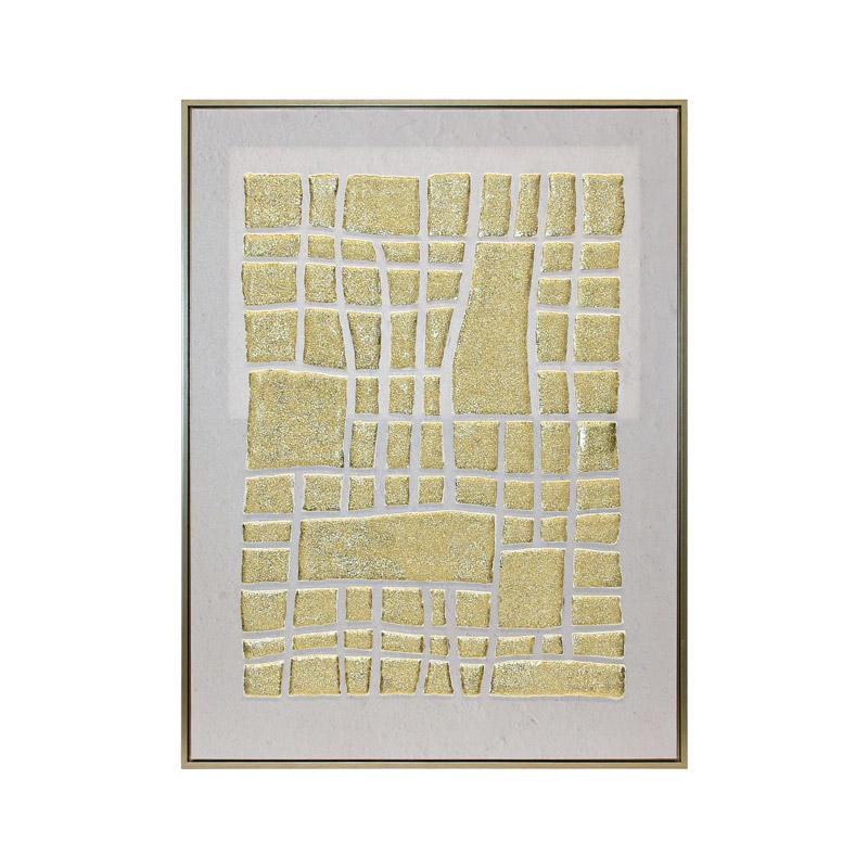 ΠΙΝΑΚΑΣ ΣΕ ΚΑΜΒΑ ΜΕ ΠΛΑΣΤΙΚΟ ΠΛΑΙΣΙΟ Fylliana FL246990 ΧΡΥΣΟ-ΛΕΥΚΟ 60x3x80εκ