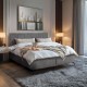 ΔΙΠΛΟ ΚΡΕΒΑΤΙ Fylliana David ΜΠΕΖ ΧΡΩΜΑ ΥΦΑΣΜΑΤΟΣ 172x211x118εκ (160x200)