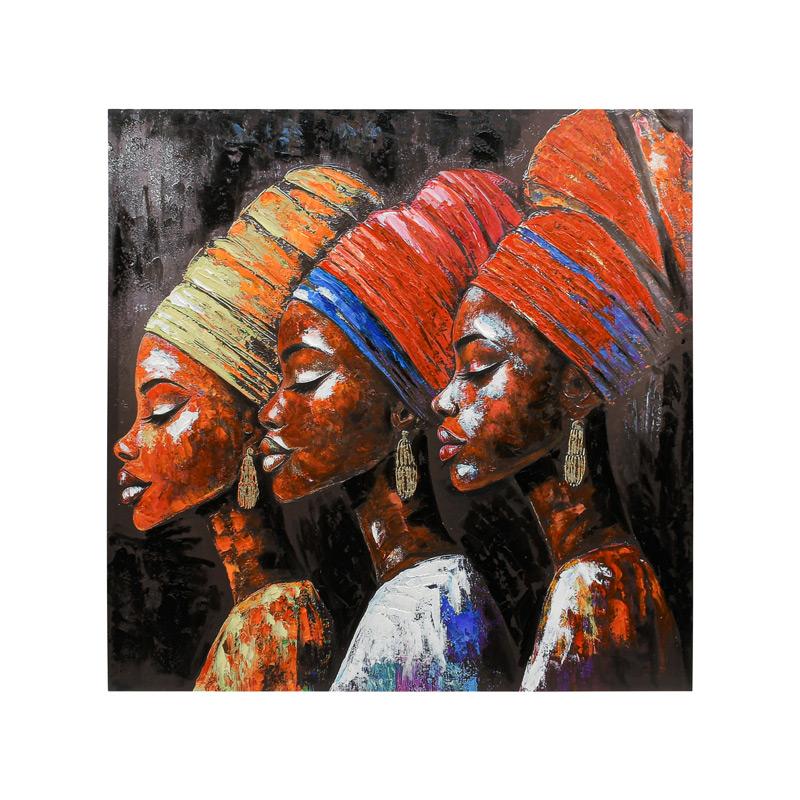 ΠΙΝΑΚΑΣ ΣΕ ΚΑΜΒΑ ΜΕ ΕΚΤΥΠΩΣΗ Fylliana FL246005 ΜΑΥΡΟ-ΚΑΦΕ-ΚΟΚΚΙΝΟ-ΚΙΤΡΙΝΟ 80x3x80εκ