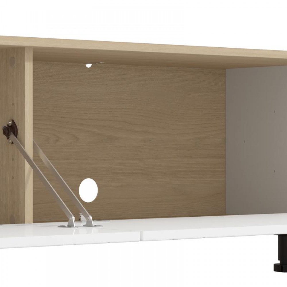ΚΕΝΤΡΟ ΨΥΧΑΓΩΓΙΑΣ-ΣΥΝΘΕΣΗ CAMBRIDGE ΛΕΥΚΟ-OAK 234x40x197εκ