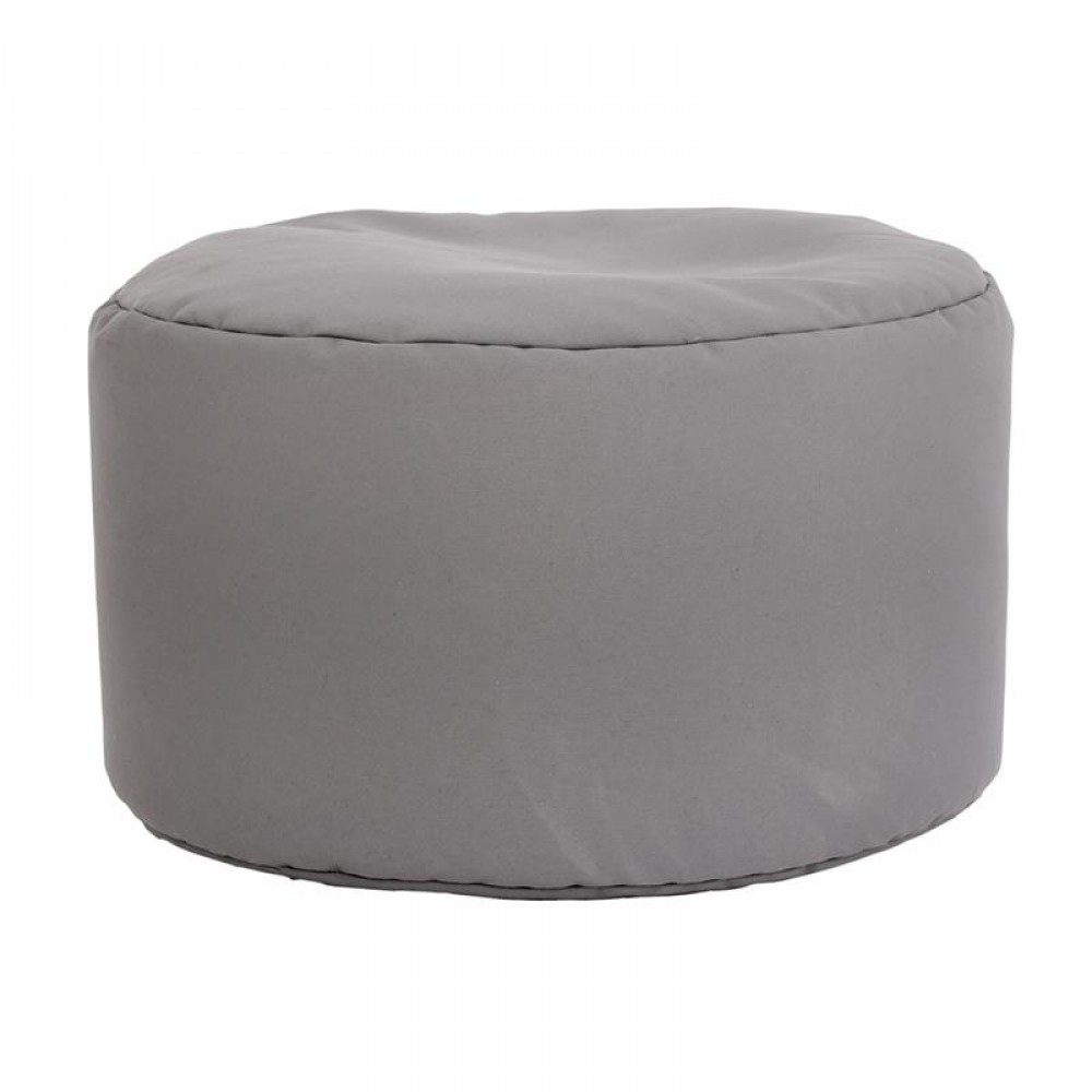 ΣΤΡΟΓΓΥΛΟ ΠΟΥΦ-ΣΚΑΜΠΟ Fylliana Cube ΓΚΡΙ ΧΡΩΜΑ 60x40εκ