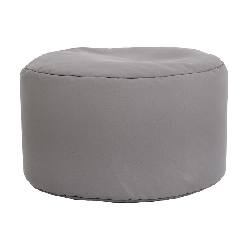 ΣΤΡΟΓΓΥΛΟ ΠΟΥΦ-ΣΚΑΜΠΟ Fylliana Cube ΓΚΡΙ ΧΡΩΜΑ 60x40εκ