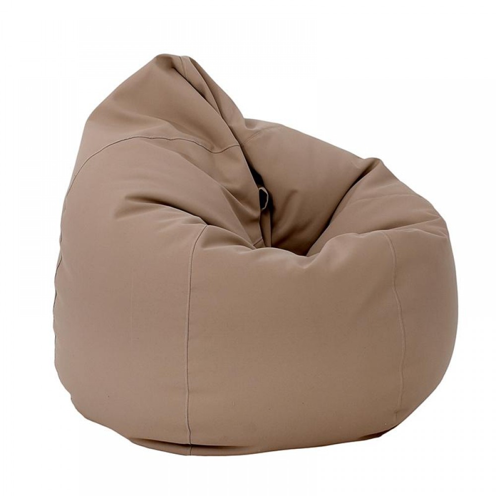 ΣΤΡΟΓΓΥΛΟ ΠΟΥΦ-ΣΚΑΜΠΟ Fylliana Lazy ΚΑΦΕ ΧΡΩΜΑ 110x90εκ