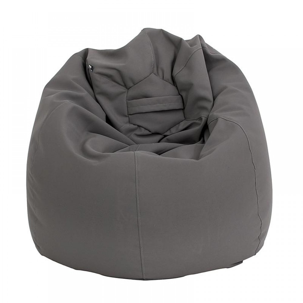 ΣΤΡΟΓΓΥΛΟ ΠΟΥΦ-ΣΚΑΜΠΟ Fylliana Lazy ΓΚΡΙ ΧΡΩΜΑ 110x90εκ