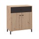 ΚΟΜΟΤΑ-ΜΠΟΥΦΕΣ AVIGNON 80 2K1F2V ARTISAN OAK-ΜΑΥΡΟ ΧΡΩΜΑ 80x40x90εκ