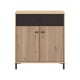 ΚΟΜΟΤΑ-ΜΠΟΥΦΕΣ AVIGNON 80 2K1F2V ARTISAN OAK-ΜΑΥΡΟ ΧΡΩΜΑ 80x40x90εκ