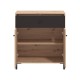 ΚΟΜΟΤΑ-ΜΠΟΥΦΕΣ AVIGNON 80 2K1F2V ARTISAN OAK-ΜΑΥΡΟ ΧΡΩΜΑ 80x40x90εκ