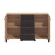 ΚΟΜΟΤΑ-ΜΠΟΥΦΕΣ AVIGNON 138 3K4F2V ARTISAN OAK-ΜΑΥΡΟ ΧΡΩΜΑ 139x40x90εκ