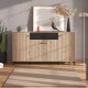 ΚΟΜΟΤΑ-ΜΠΟΥΦΕΣ AVIGNON 170 4K1F4V ARTISAN OAK-ΜΑΥΡΟ ΧΡΩΜΑ 170x40x90εκ