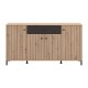 ΚΟΜΟΤΑ-ΜΠΟΥΦΕΣ AVIGNON 170 4K1F4V ARTISAN OAK-ΜΑΥΡΟ ΧΡΩΜΑ 170x40x90εκ