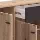 ΚΟΜΟΤΑ-ΜΠΟΥΦΕΣ AVIGNON 170 4K1F4V ARTISAN OAK-ΜΑΥΡΟ ΧΡΩΜΑ 170x40x90εκ