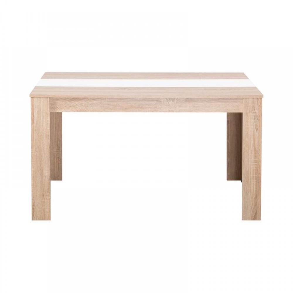 ΤΡΑΠΕΖΙ ΤΡΑΠΕΖΑΡΙΑΣ DOMUS 135 SONOMA OAK-ΛΕΥΚΟ 135x81x75εκ
