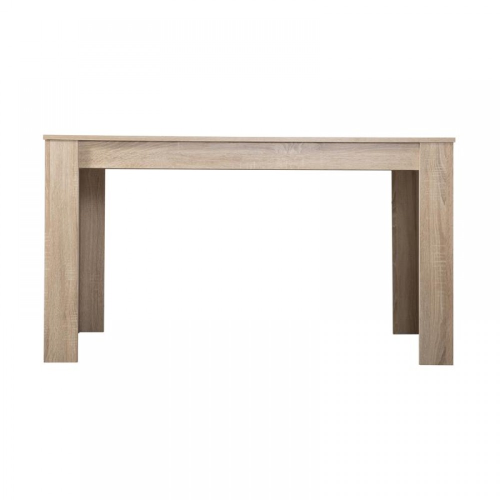 ΤΡΑΠΕΖΙ ΤΡΑΠΕΖΑΡΙΑΣ DOMUS 135 SONOMA OAK-ΛΕΥΚΟ 135x81x75εκ