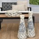 ΕΠΙΤΡΑΠΕΖΙΟ ΒΑΖΟ BAMBOO-ΚΟΧΥΛΙ Fylliana FL03 ΓΚΡΙ-ΛΕΥΚΟ ΧΡΩΜΑ 18x43εκ